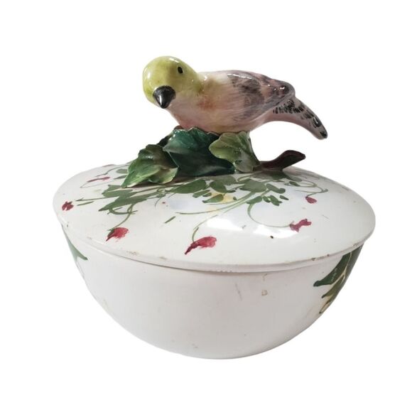 Hand Painted Bird Bowl Made in Italy - Picture 1 of 11